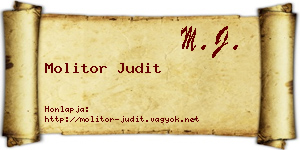 Molitor Judit névjegykártya